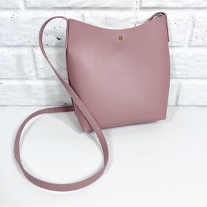 SAMARA Pink vegan Leather Crossbody Minimalist style purse